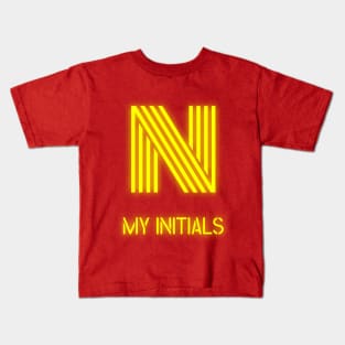 Letter N Letter Art Kids T-Shirt